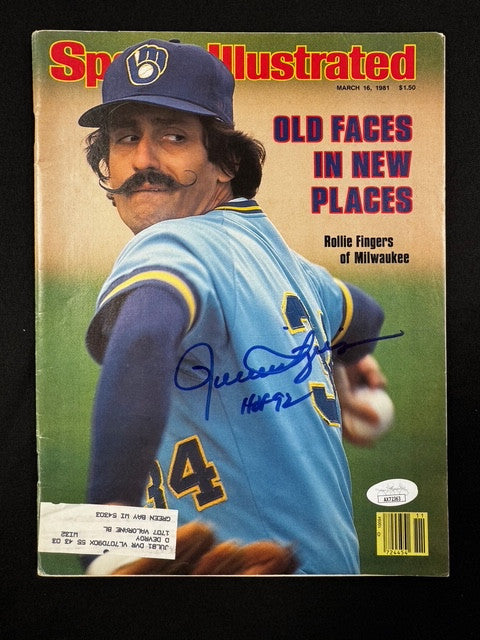 Rollie Fingers Signed Autographed 1981 Sports Illustrated Magazine JSA