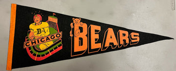 Chicago Bears Pennant Vintage Black/Orange w/Player