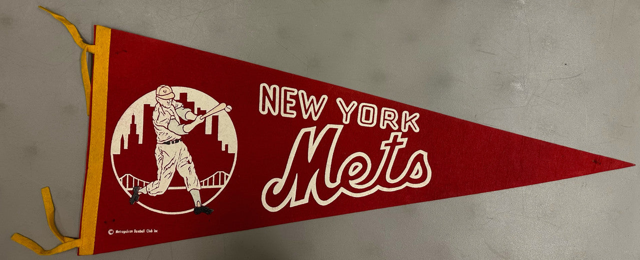 New York Mets Pennant Vintage Red/White