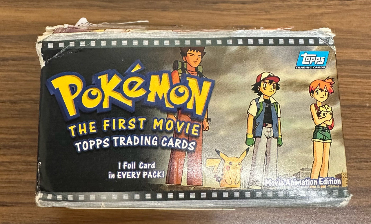 Topps Pokemon The First Movie Trading Card Box: 35 Sealed Packs 5 Black/30 Blue