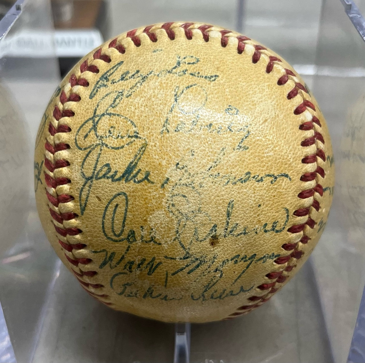 1954 Brooklyn Dodgers Team Signed ONL Baseball Jackie Robinson Duke Snider JSA