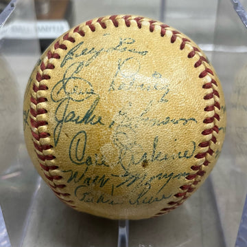 1954 Brooklyn Dodgers Team Signed ONL Baseball Jackie Robinson Duke Snider JSA
