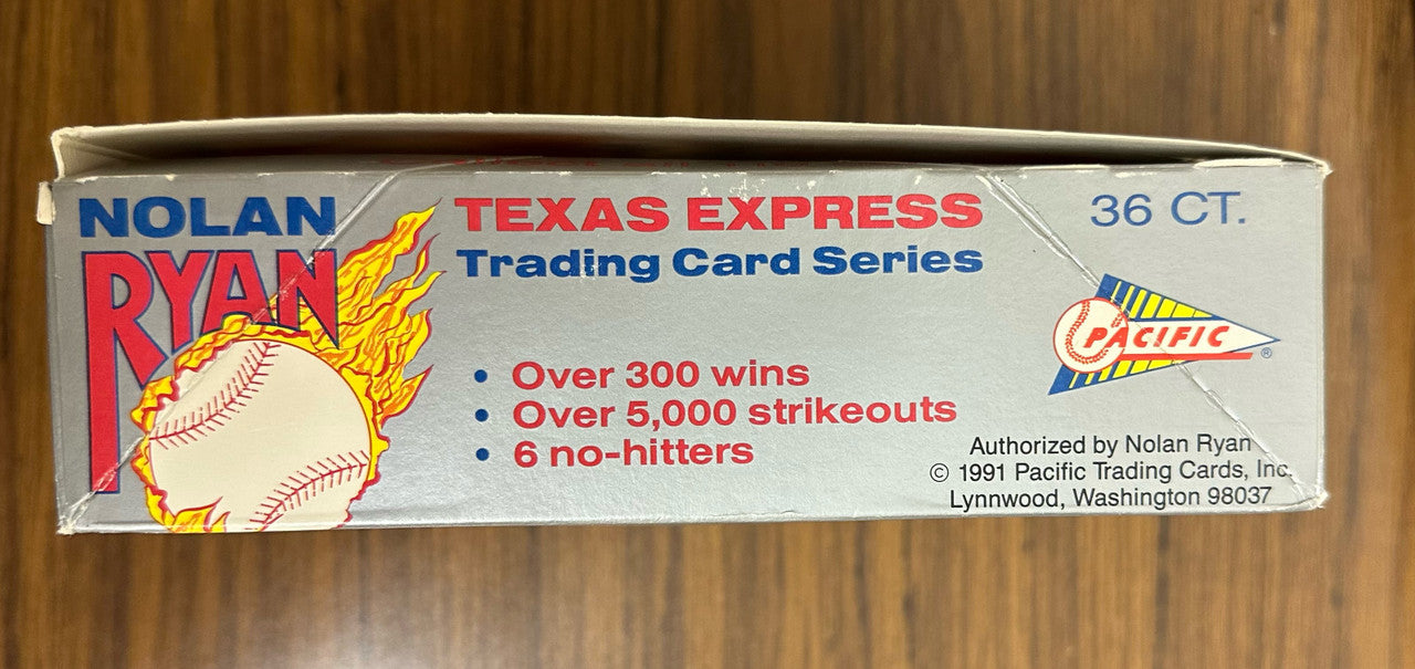 1991 Pacific Nolan Ryan Texas Express Baseball Box (36 Packs)