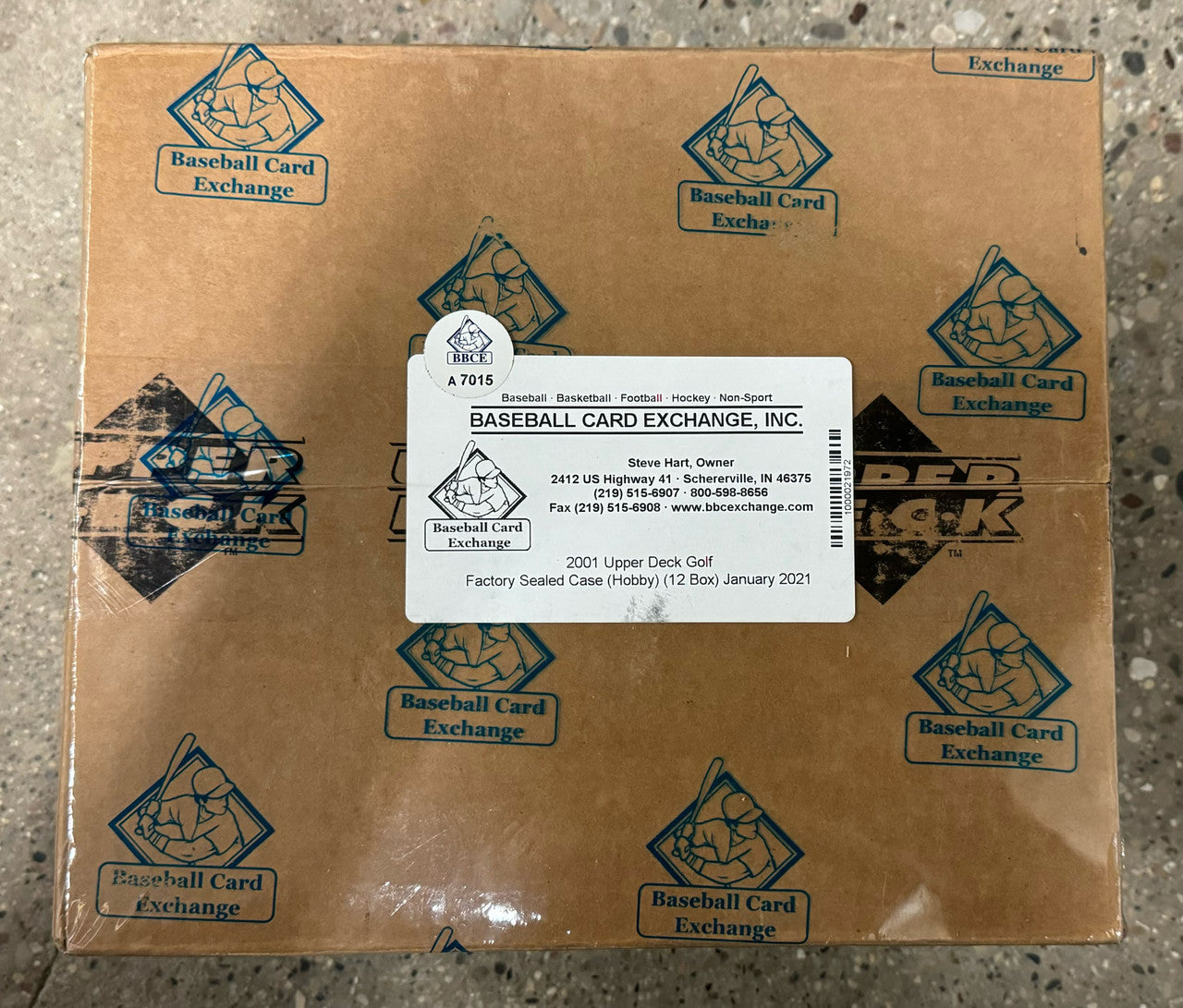 2001 Upper Deck Golf 12 Box Hobby Case BBCE Wrapped and Sealed