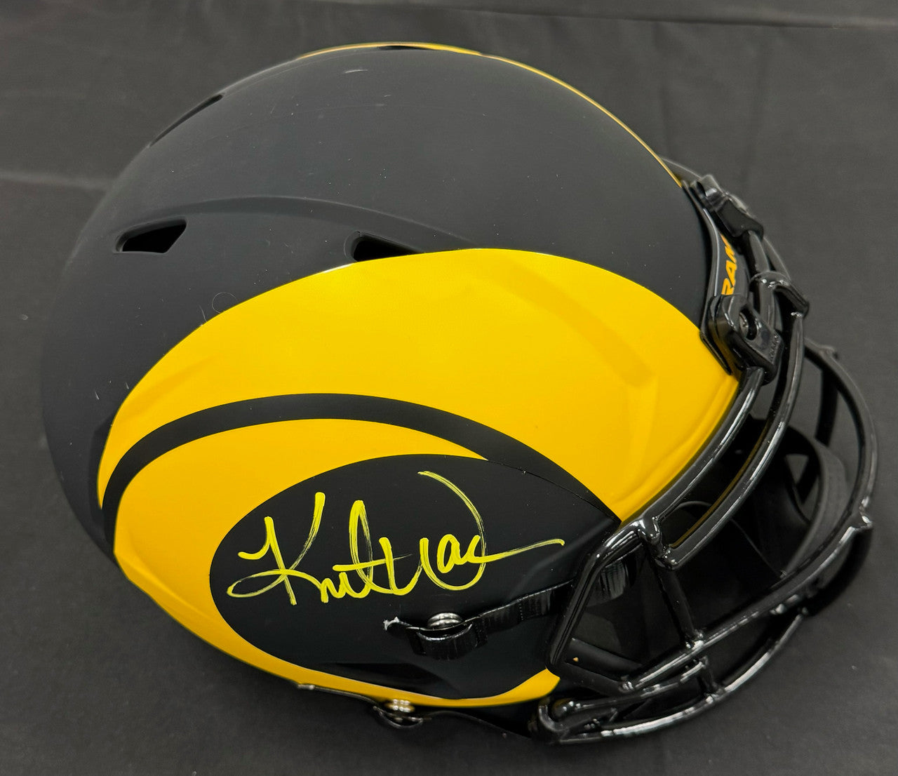 Kurt Warner Signed Autographed FS Replica Eclipse Helmet Beckett