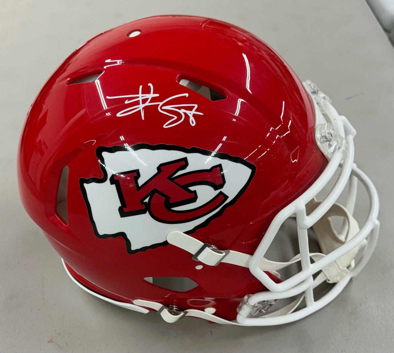 Travis Kelce Signed Autographed FS Authentic Speed Helmet Beckett