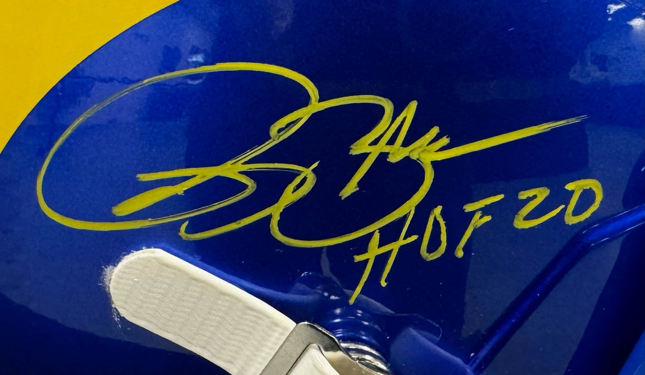 Isaac Bruce Signed Autographed FS Replica Speed Helmet Beckett