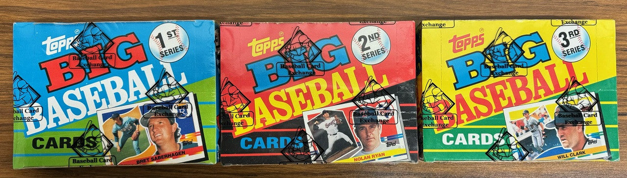1988-1990 Topps Big Baseball Series 1-3 Complete Run 9 Boxes BBCE Wrapped Sealed