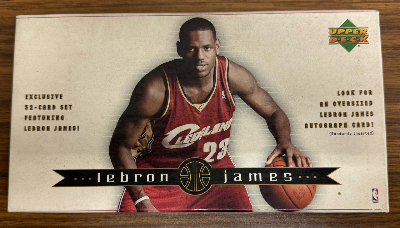 2003 Upper Deck LeBron James 32-Card Complete RC Box Set Opened "A"