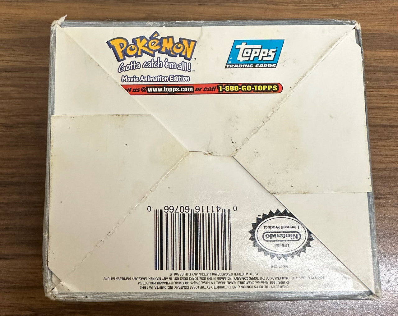 Topps Pokemon The First Movie Trading Card Box: 35 Sealed Packs 5 Black/30 Blue