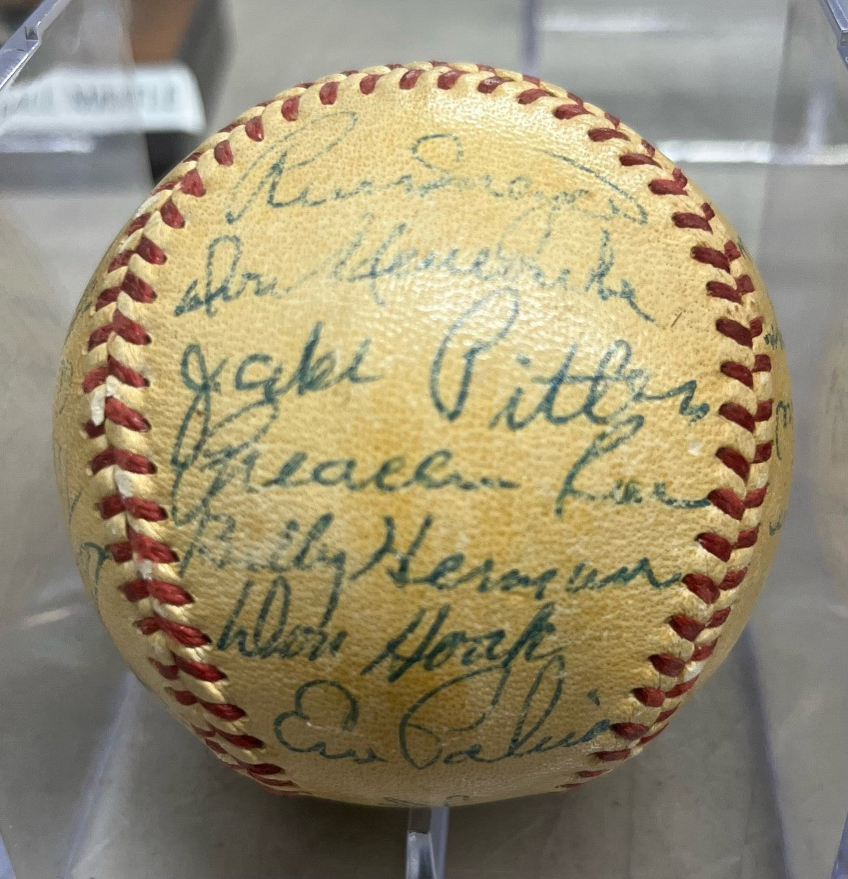 1954 Brooklyn Dodgers Team Signed ONL Baseball Jackie Robinson Duke Snider JSA