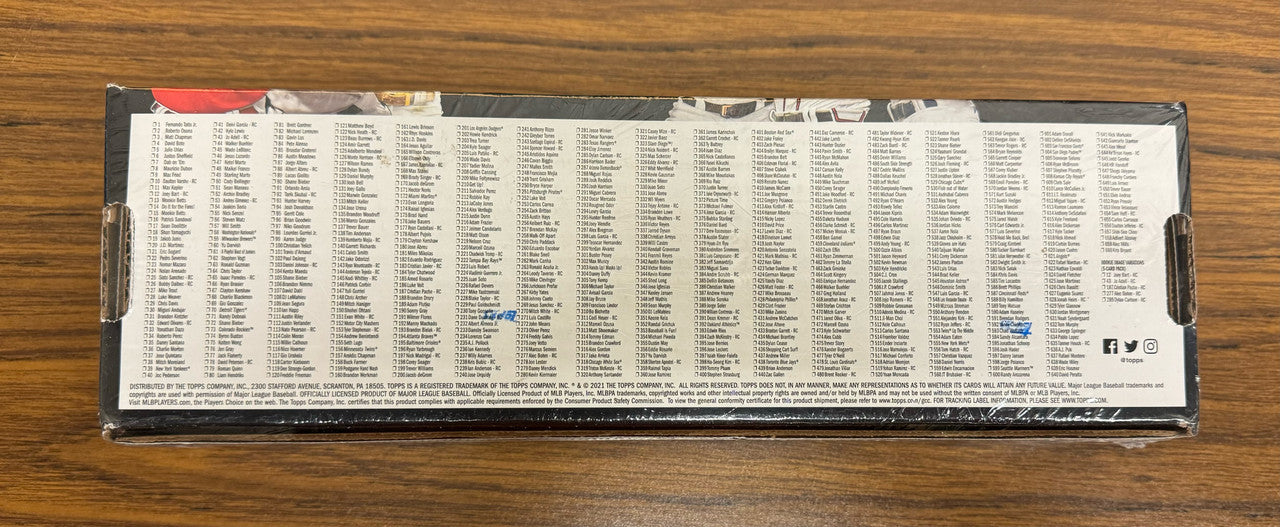 2021 Topps Baseball Complete Factory Set Blue