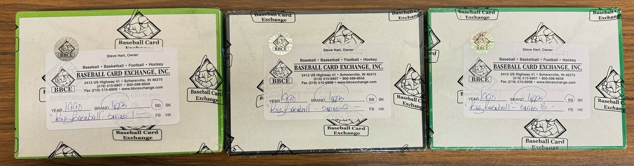 1988-1990 Topps Big Baseball Series 1-3 Complete Run 9 Boxes BBCE Wrapped Sealed