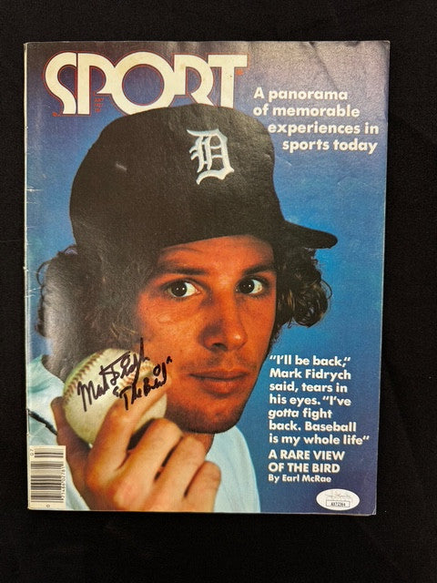 Mark Fidrych Signed Autographed Inscribed 1977 Sport Magazine JSA