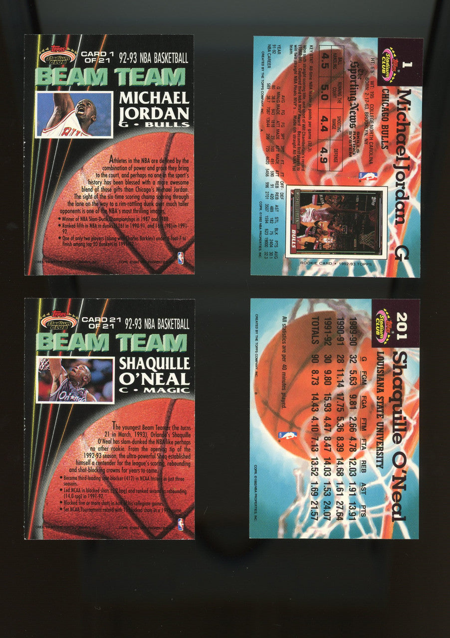 1992-93 Stadium Club Basketball Members Only Complete Set in Binder w/ Beam Team