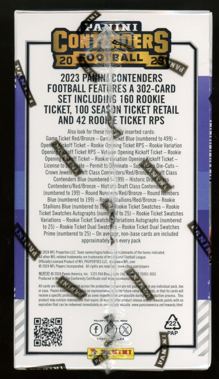 2023 Panini Contenders Football Hobby Blaster Box