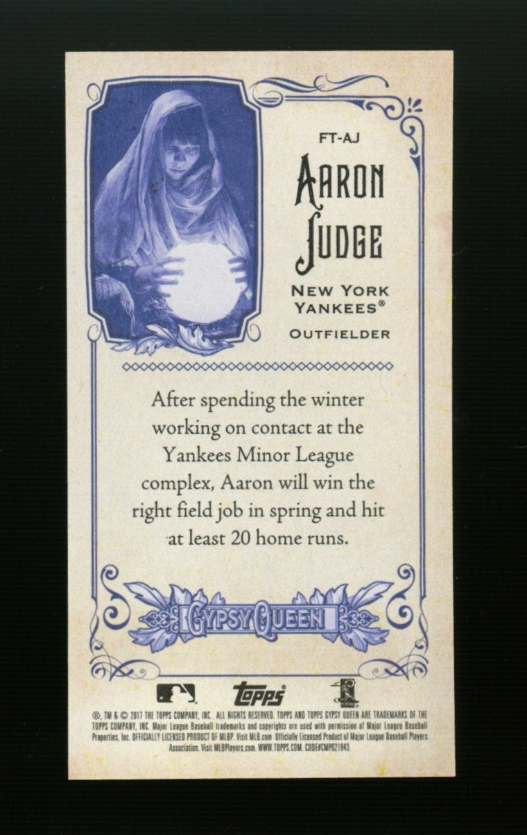2017 Gypsy Queen Baseball Fortune Teller Complete Set (20) Aaron Judge
