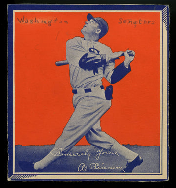 1935 Wheaties Series 1 Al Simmons Hand Cut Panel Low Grade