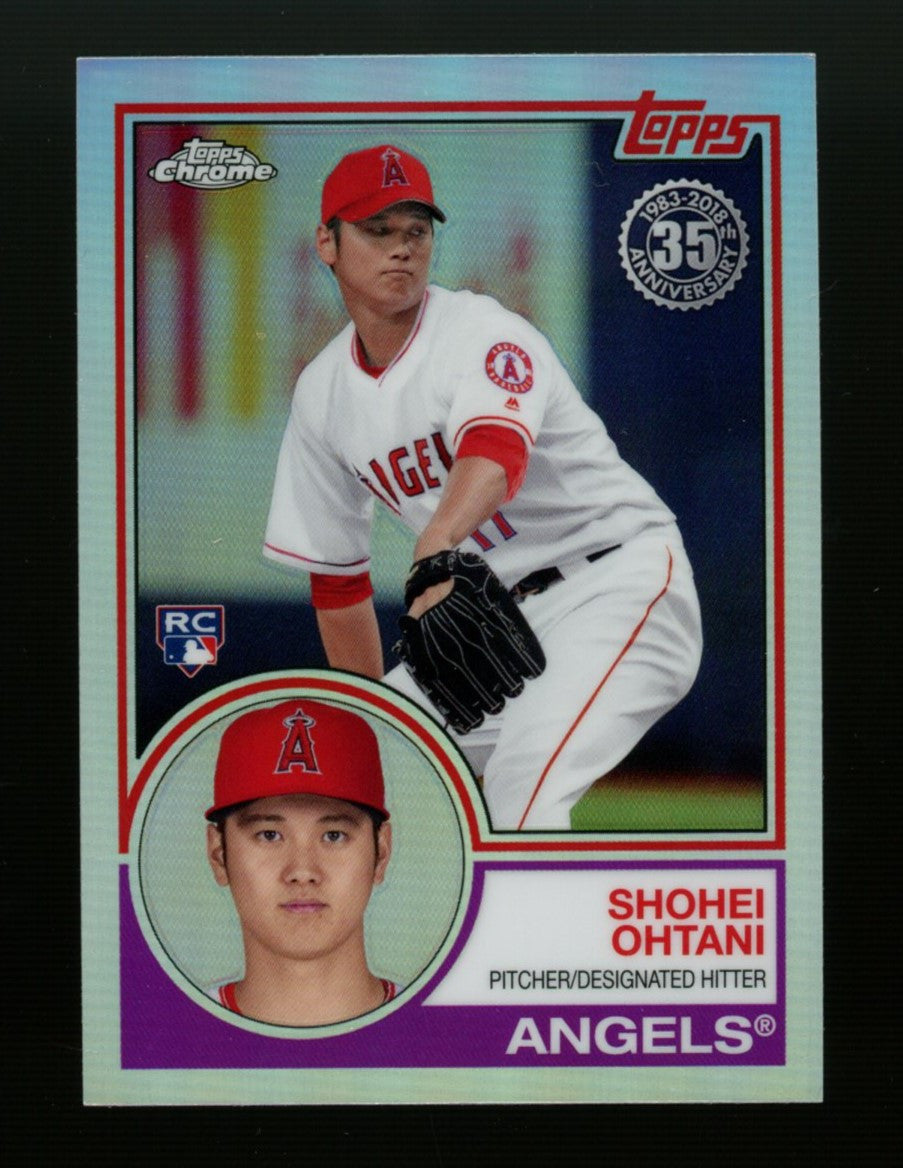 2018 Topps Chrome Baseball 1983 Refractor Complete Set (25) Shohei Ohtani