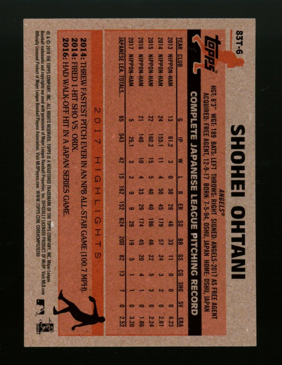 2018 Topps Chrome Baseball 1983 Refractor Complete Set (25) Shohei Ohtani