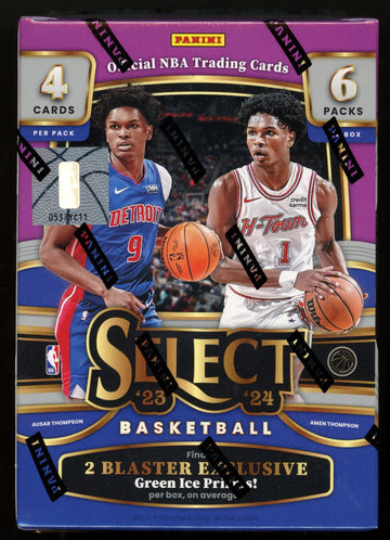 2023/24 Panini Select Basketball Blaster Box Hobby Exclusive Green Ice