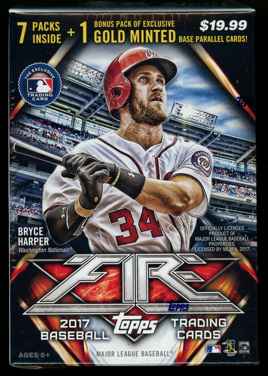 2017 Topps Fire Baseball Blaster Box Factory Sealed
