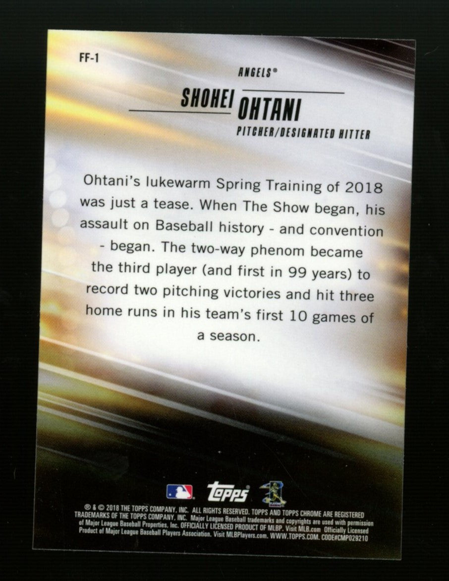 2018 Topps Chrome Baseball Freshman Flash Complete Set (15) Shohei Ohtani
