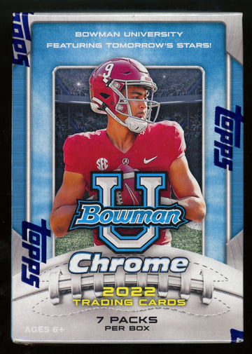 2022 Bowman University Chrome Football Blaster Box
