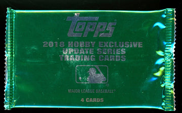 2018 Topps Update Baseball Hobby Exclusive Green Pack Sealed