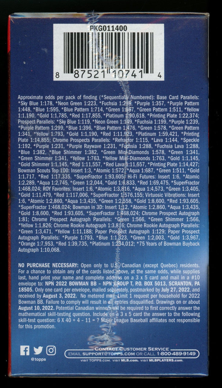 2022 Bowman Baseball Blaster Box Target Factory Sealed