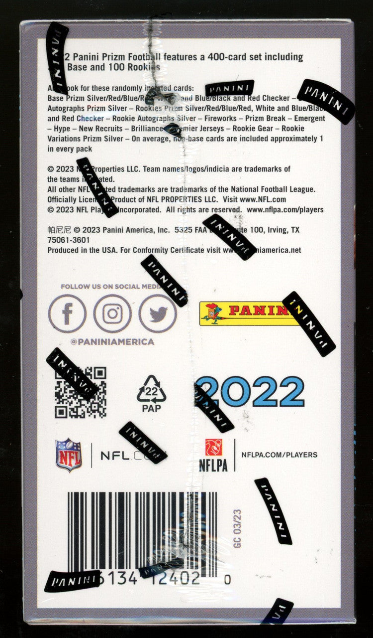 2022 Panini Prizm Football Blaster Box