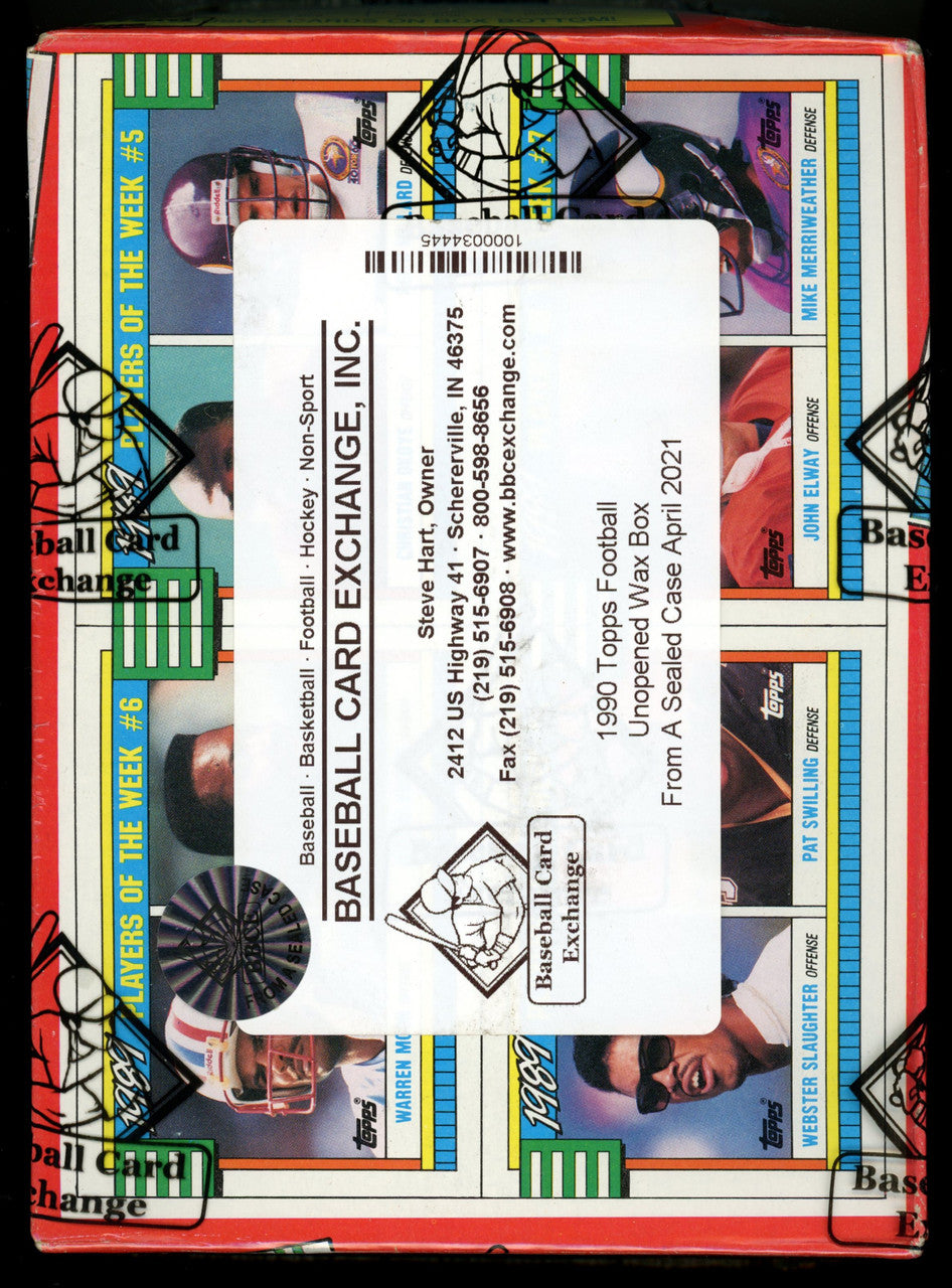 1990 Topps Football Wax Box FASC BBCE Wrapped and Sealed