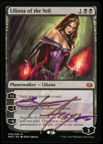 Magic Liliana of the Veil Modern Masters 2017 Signed Autographed by Steve Argyle