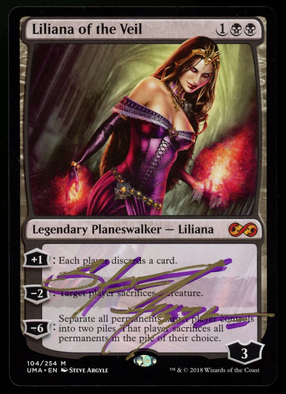 Magic Liliana of the Veil Ultimate Masters Signed Autographed by Steve Argyle
