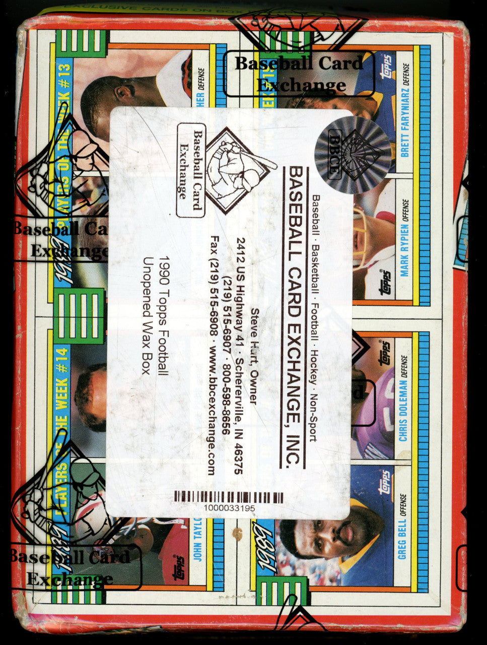 1990 Topps Football Wax Box BBCE Wrapped and Sealed