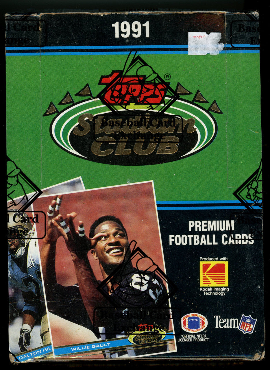 1991 Topps Stadium Club Football Wax Box BBCE Wrapped and Sealed