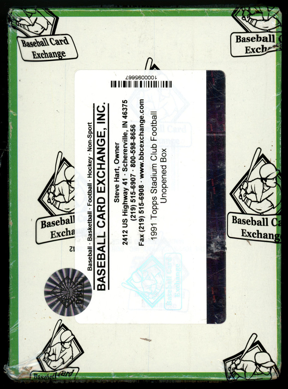 1991 Topps Stadium Club Football Wax Box BBCE Wrapped and Sealed