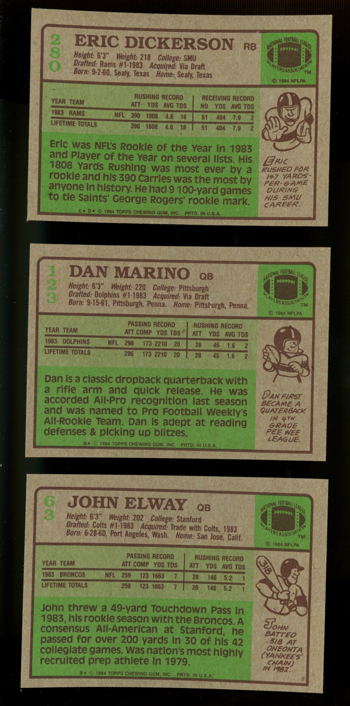 1984 Topps Football Complete Set (396/396) NM