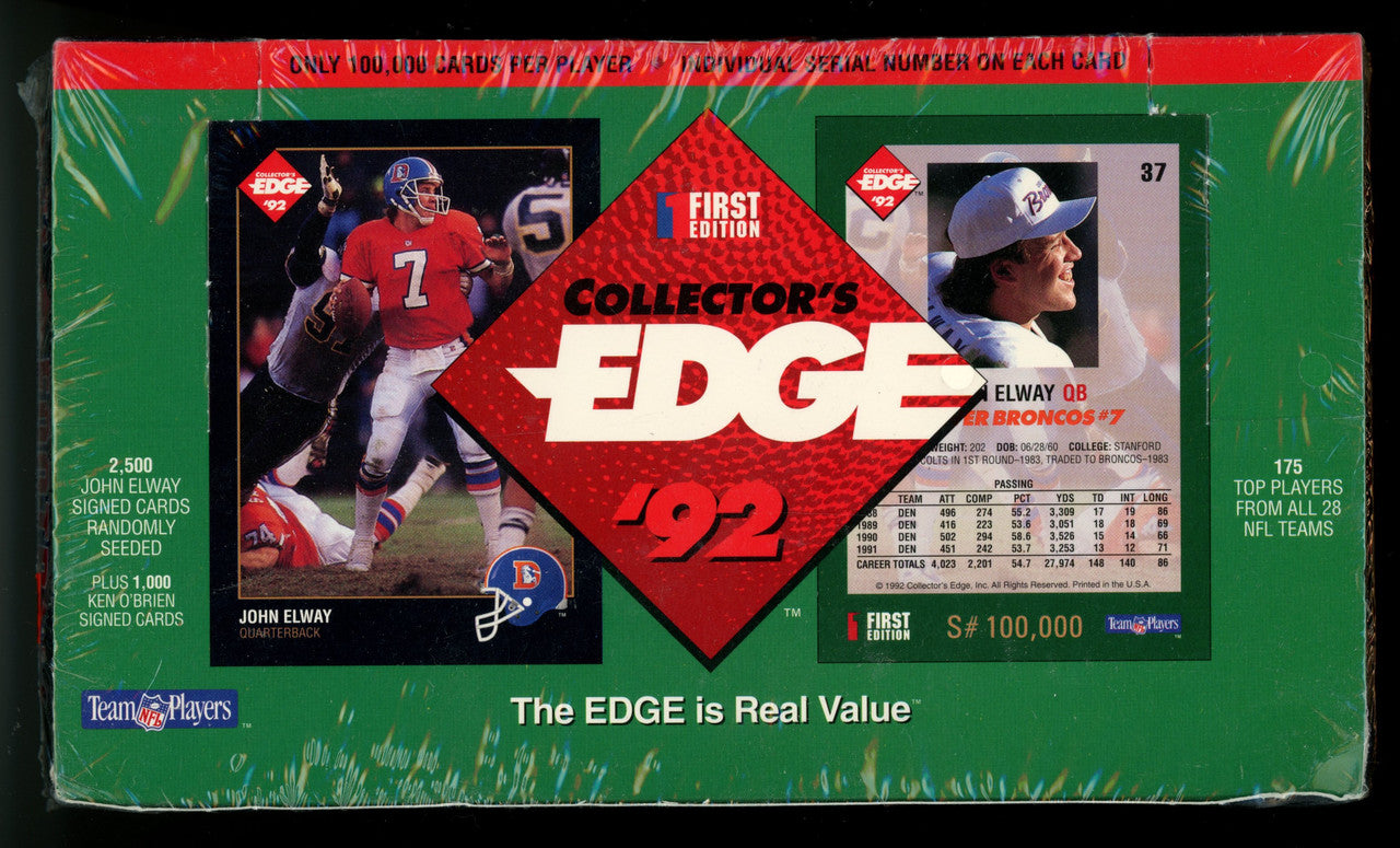 1992 Collector's Edge Football First Edition Box Factory Sealed
