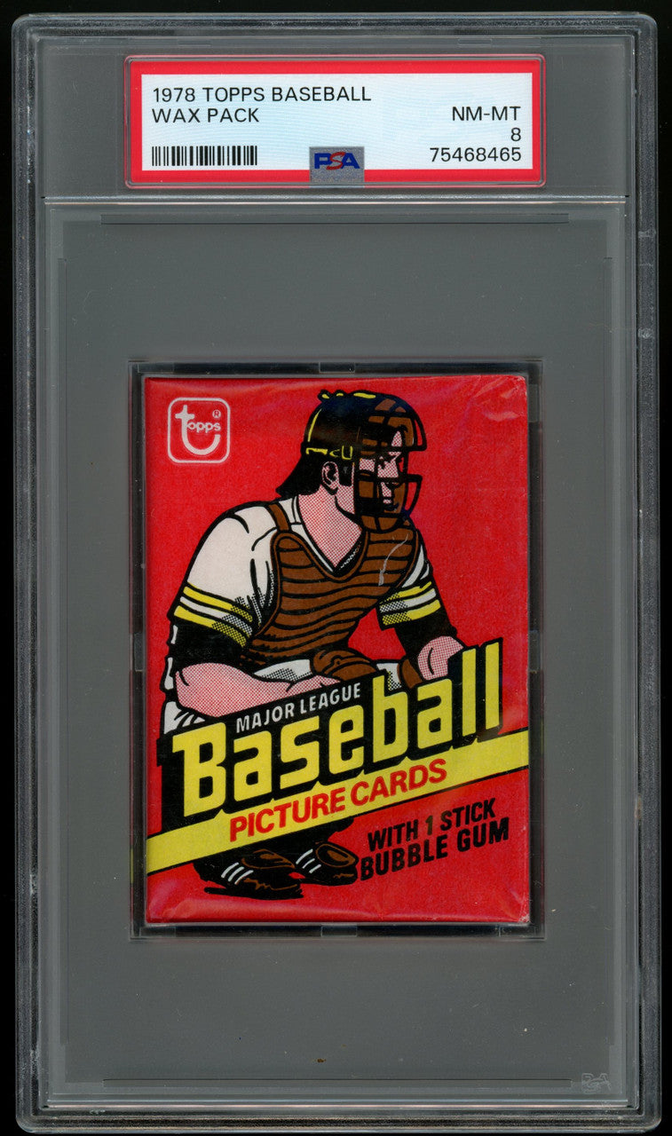 1978 Topps Baseball Wax Pack PSA 8