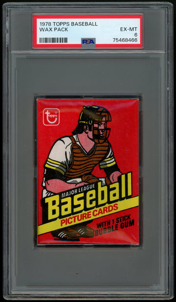 1978 Topps Baseball Wax Pack PSA 6