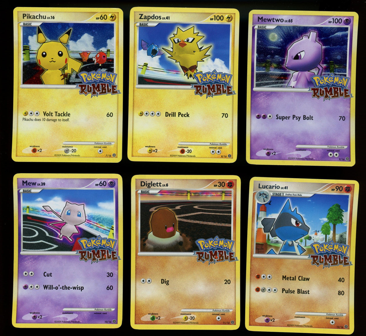2009 Pokemon Rumble Complete Limited Release Promo Set 16/16
