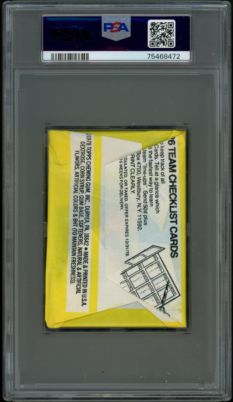 1979 Topps Baseball Wax Pack PSA 8 (472)