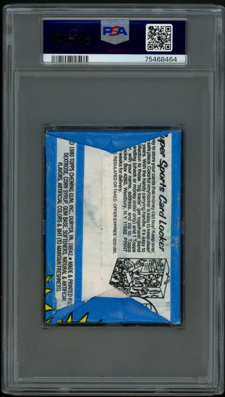 1980 Topps Baseball Wax Pack PSA 7