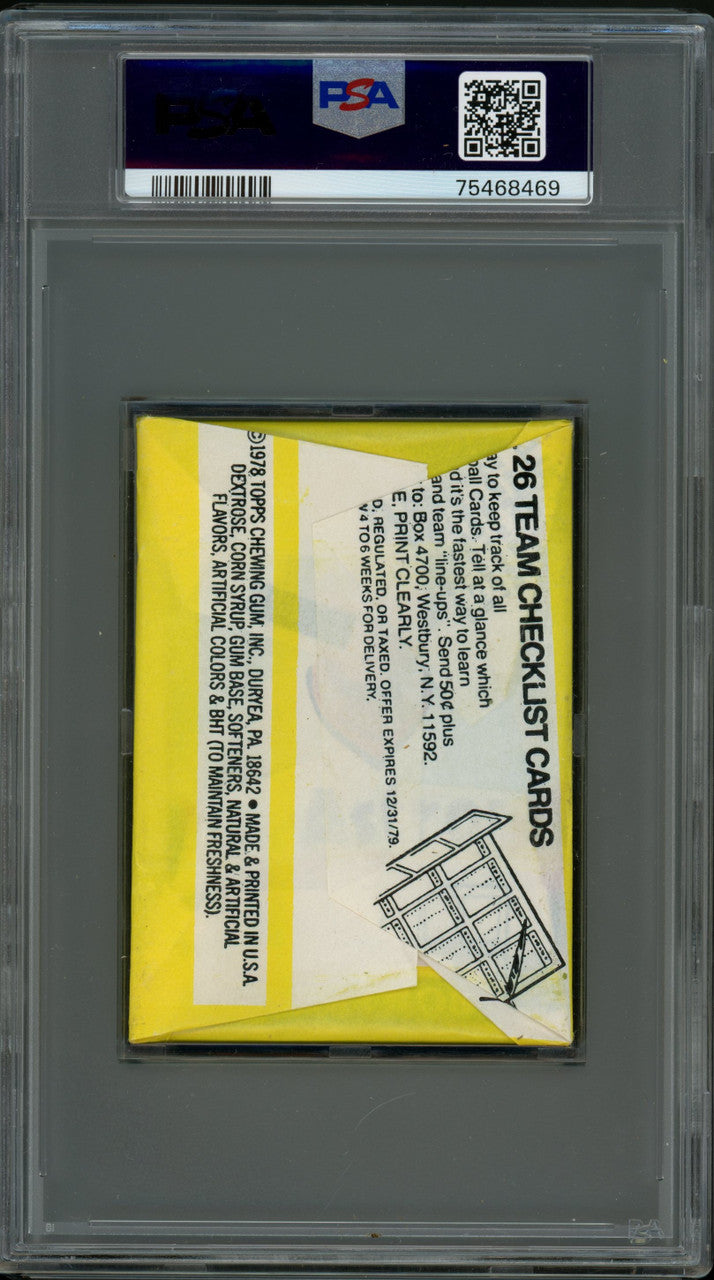 1979 Topps Baseball Wax Pack PSA 7 (469)