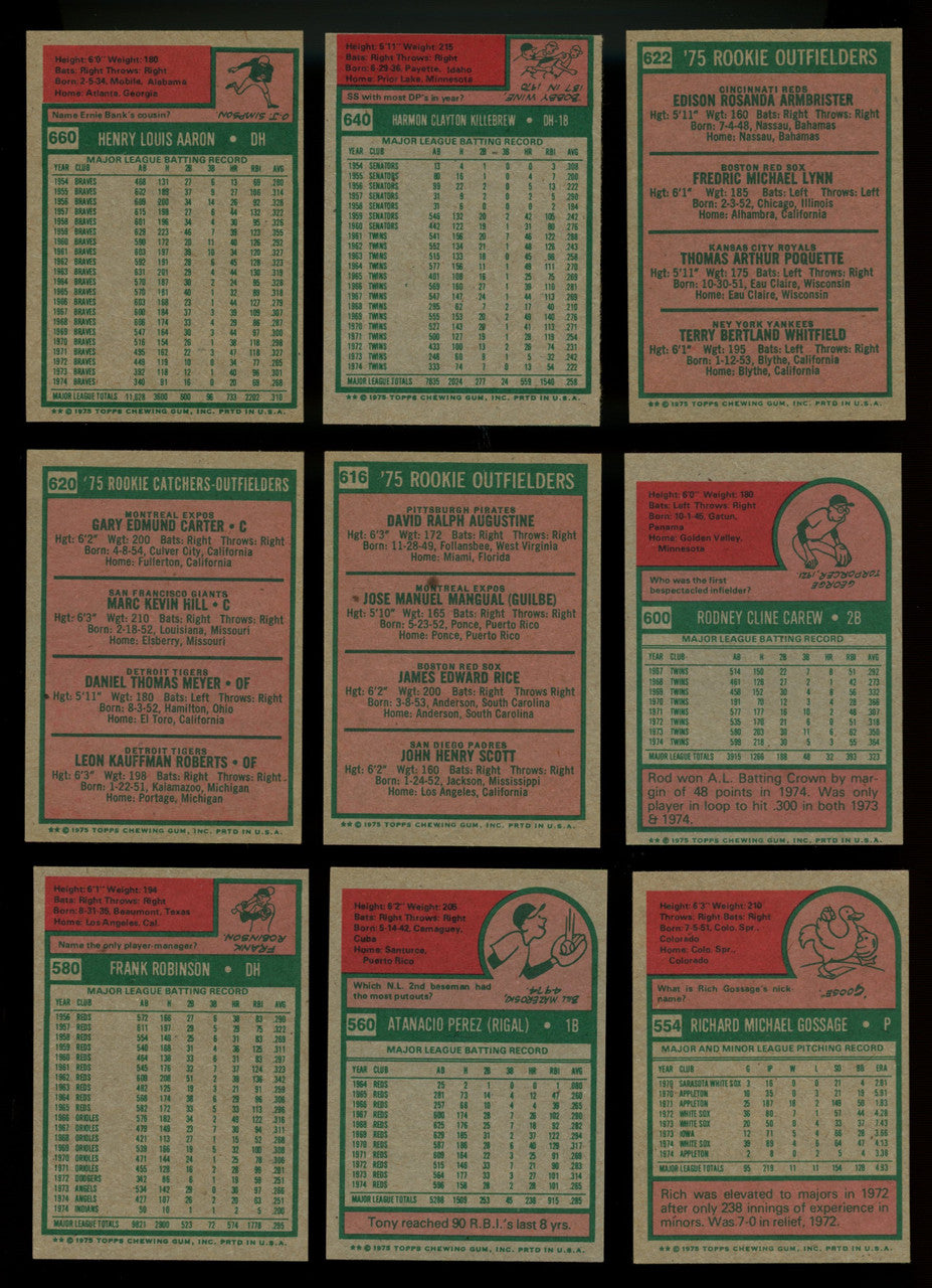 1975 Topps Mini Baseball Complete Set (660) EX/MT Condition