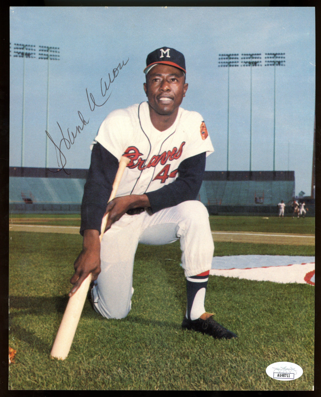 Hank Aaron Signed Autographed 8x10 Photo JSA