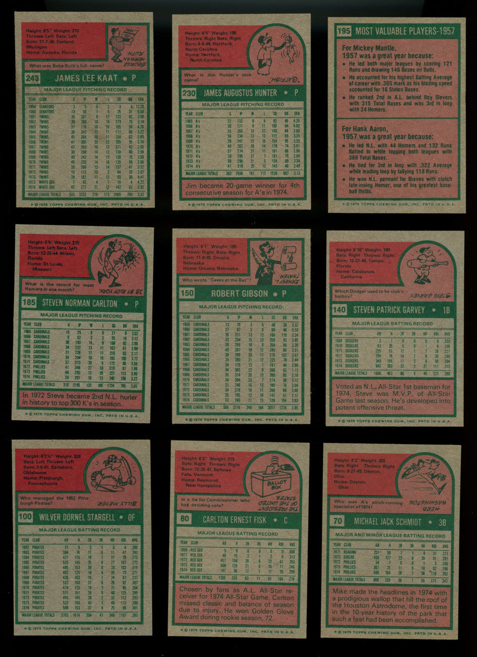 1975 Topps Mini Baseball Complete Set (660) EX/MT Condition