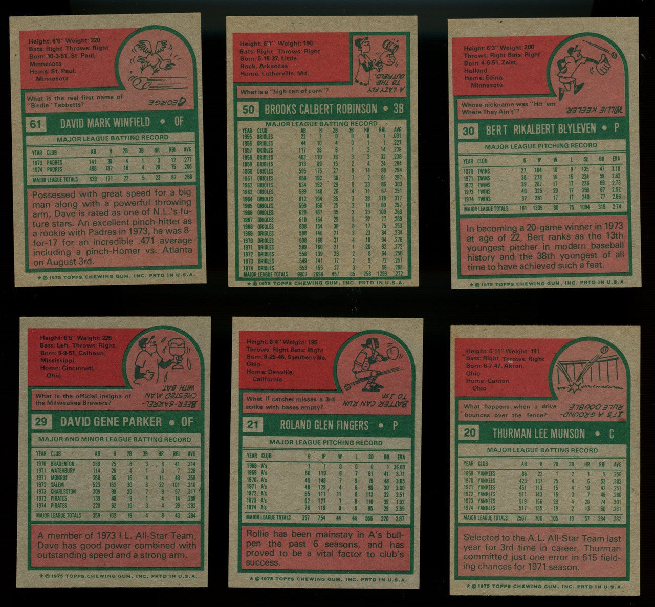 1975 Topps Mini Baseball Complete Set (660) EX/MT Condition
