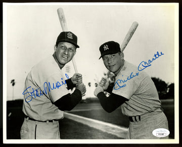 Mickey Mantle Stan Musial Signed Autographed 8x10 Photo JSA